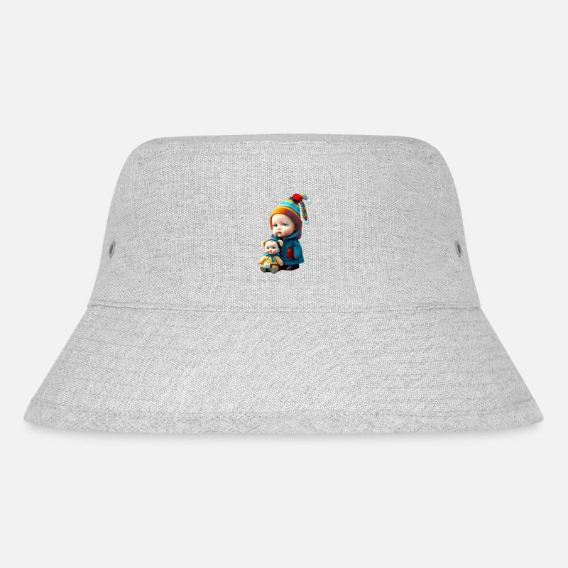 Puppen - Stanley/Stella recycelter Bucket Hat - Grau meliert