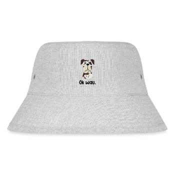 Ok wau mit Great Dane Hundeliebhaber - Stanley/Stella recycelter Bucket Hat - Grau meliert - Vorne