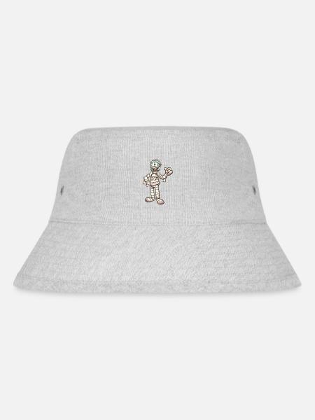 Karikatur-Mumie - Stanley/Stella recycelter Bucket Hat - Grau meliert