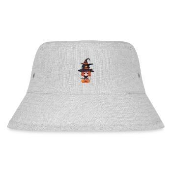 Helloween Pumpkin Witch - Stanley/Stella Recycled Bucket Hat - heather grey - Front