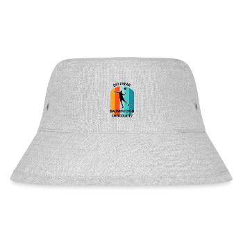 Badminton, Badminton, Badminton, Chocolate - Stanley/Stella Recycled Bucket Hat - heather grey - Front