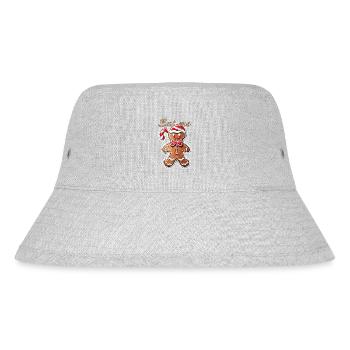 Gingerbread Man / Christmas / Santa Claus - Stanley/Stella Recycled Bucket Hat - heather grey - Front