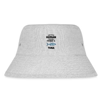 This is My Human Costume I m Really a Tuna Funny - Stanley/Stella Recycled Bucket Hat - heather grey - Front