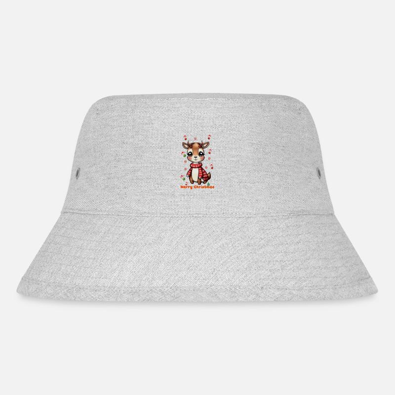 fröhliche Weihnachten - Stanley/Stella recycelter Bucket Hat - Grau meliert