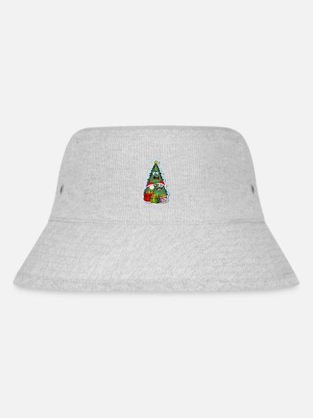 funny christmas tree - Stanley/Stella Recycled Bucket Hat - heather grey