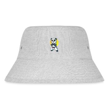Süsser Kampfsport Panda - Stanley/Stella recycelter Bucket Hat - Grau meliert - Vorne