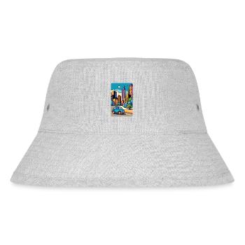 Car in the city - Stanley/Stella recycelter Bucket Hat - Grau meliert - Vorne