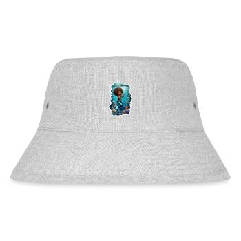 Märchenhafte Meerjungfrau mit lockigem Haar - Stanley/Stella recycelter Bucket Hat - Grau meliert - Vorne