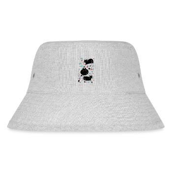 Katzen - Stanley/Stella recycelter Bucket Hat - Grau meliert - Vorne
