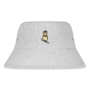 Owl Teacher Wise Wise Wisdom Clever Woodland Animals - Stanley/Stella Recycled Bucket Hat - heather grey - Front