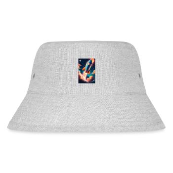 Rakete - Stanley/Stella recycelter Bucket Hat - Grau meliert - Vorne