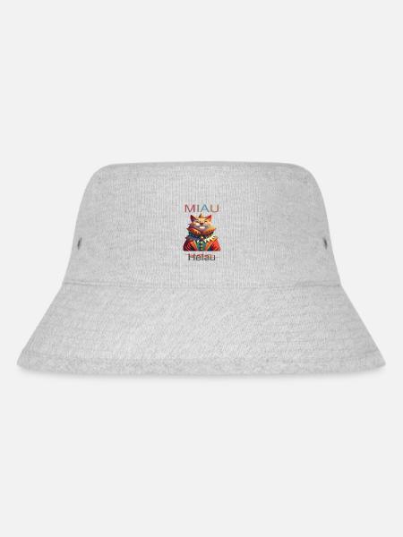 Katze Kostüm Fasching Lustig Helau Clown Miau - Stanley/Stella recycelter Bucket Hat - Grau meliert