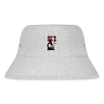 Blutspende microschoop - Stanley/Stella recycelter Bucket Hat - Grau meliert - Vorne
