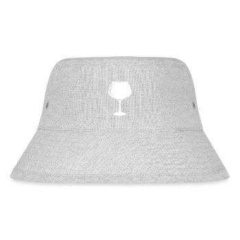 Wine Symbol Red Wine Glass - Stanley/Stella Recycled Bucket Hat - heather grey - Front