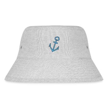 Marine Nautical Shipping Anchor - Stanley/Stella Recycled Bucket Hat - heather grey - Front