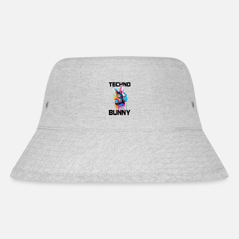 Techno Bunny - Stanley/Stella recycelter Bucket Hat - Grau meliert