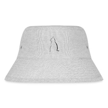 Cat, Cat Motif - Stanley/Stella Recycled Bucket Hat - heather grey - Front