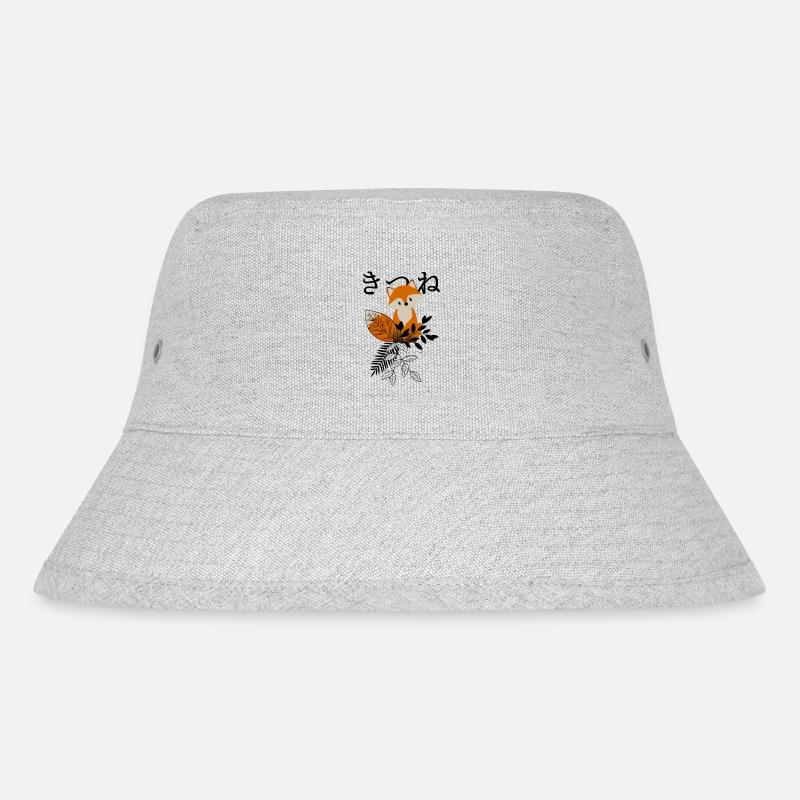 Chibi Fuchs Kitsune - Stanley/Stella recycelter Bucket Hat - Grau meliert