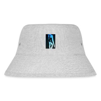 Frauenkörper nackt in blau - Stanley/Stella recycelter Bucket Hat - Grau meliert - Vorne
