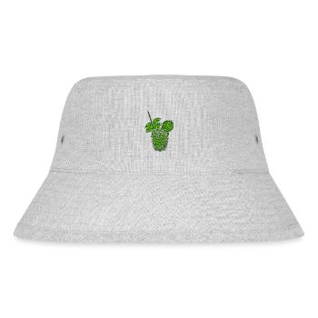 Laby Mojito (schwarze Umrandung) - Stanley/Stella recycelter Bucket Hat - Grau meliert - Vorne
