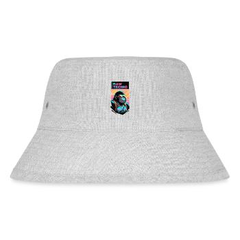 R A W Techno Gorilla - Stanley/Stella recycelter Bucket Hat - Grau meliert - Vorne