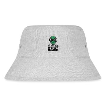 I'm Just Here to Study Humans Alien - Stanley/Stella Recycled Bucket Hat - heather grey - Front