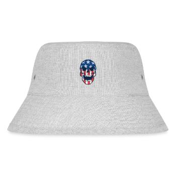 Totenkopf Amerika Republikaner T-Shirt US Army - Stanley/Stella recycelter Bucket Hat - Grau meliert - Vorne