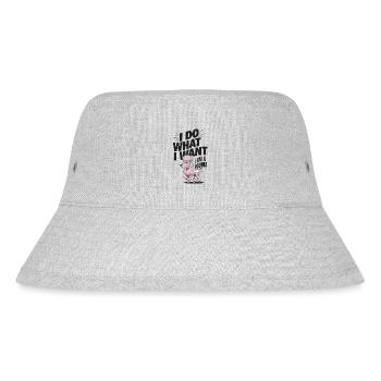 I Do What I Want I Am A Poodle - Stanley/Stella recycelter Bucket Hat - Grau meliert - Vorne