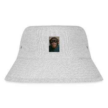 Bitcoin meets Monkey Joe - Stanley/Stella recycelter Bucket Hat - Grau meliert - Vorne