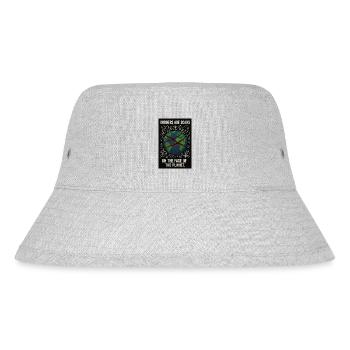 Grenzen sind Narben auf dem Antlitz des Planeten - Stanley/Stella recycelter Bucket Hat - Grau meliert - Vorne