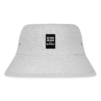 Motivationsspruch Fitness Workout - Stanley/Stella recycelter Bucket Hat - Grau meliert - Vorne