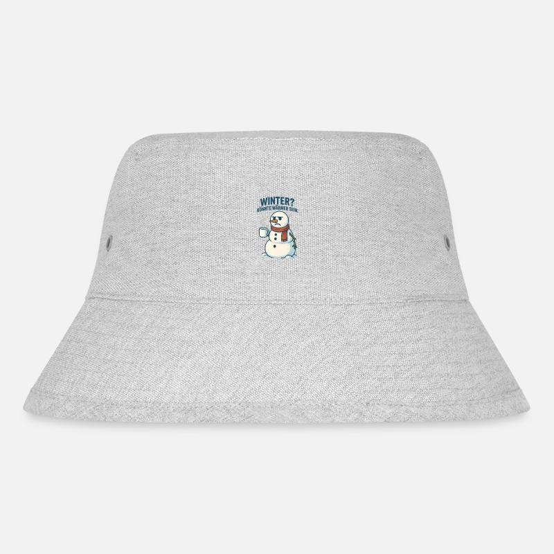 Winter? Wärm dich mit Kaffee - Stanley/Stella recycelter Bucket Hat - Grau meliert