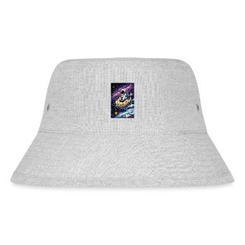 Astral fishing on the Moon - Stanley/Stella Recycled Bucket Hat - heather grey - Front