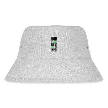 Hob i recht - bayerischer Spruch - Stanley/Stella recycelter Bucket Hat - Grau meliert - Vorne