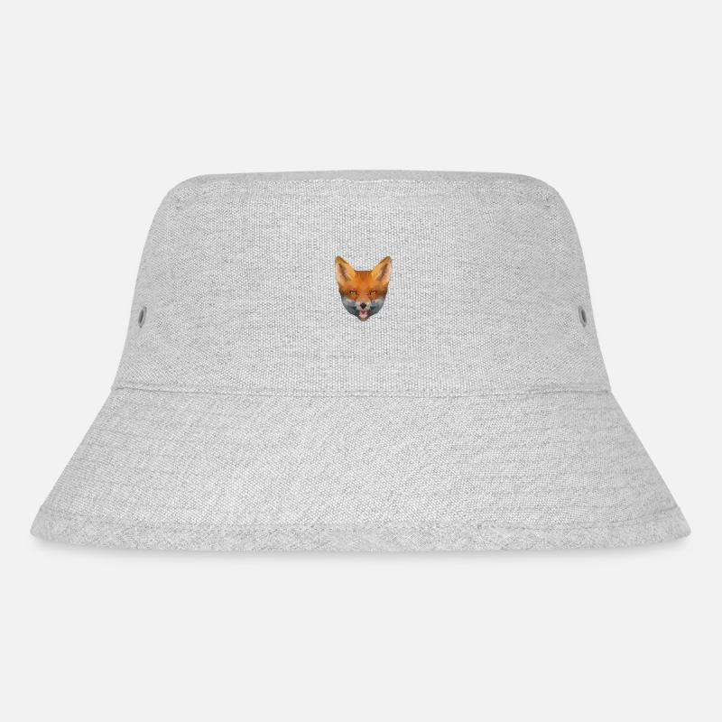 LowPoly "Fox" - Stanley/Stella Recycled Bucket Hat - heather grey