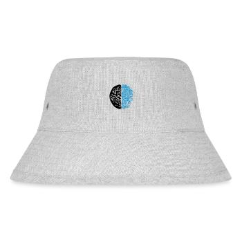 design schwarz digital android synthetisch roboter - Stanley/Stella recycelter Bucket Hat - Grau meliert - Vorne