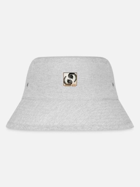 Design "Meeresrauschen" - Stanley/Stella recycelter Bucket Hat - Grau meliert