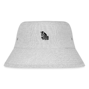 Fun Zebra Cartoon Funny Nature Animal Safari 16 - Stanley/Stella Recycled Bucket Hat - heather grey - Front
