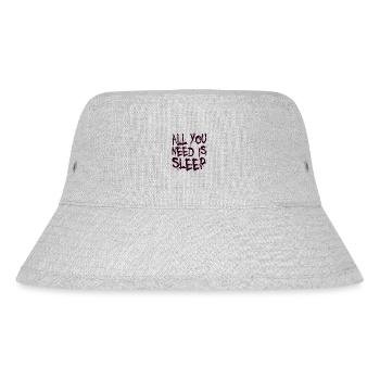All you need is Sleep - Stanley/Stella recycelter Bucket Hat - Grau meliert - Vorne