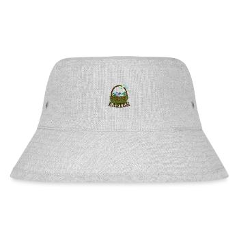 Easter basket with Easter eggs - Stanley/Stella Recycled Bucket Hat - heather grey - Front