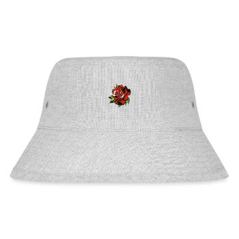 pink flower leaf 2 A - Stanley/Stella Recycled Bucket Hat - heather grey - Front