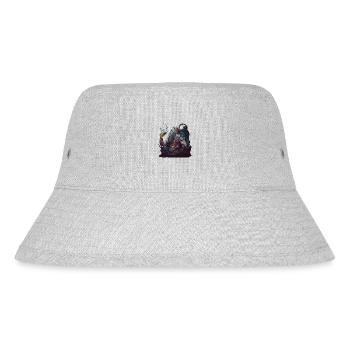Neptun der römische Gott mit Bier - Stanley/Stella recycelter Bucket Hat - Grau meliert - Vorne