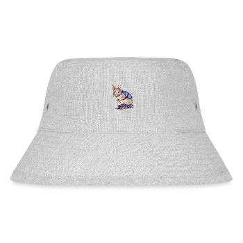 chinchilla pet on a skateboard - Stanley/Stella Recycled Bucket Hat - heather grey - Front