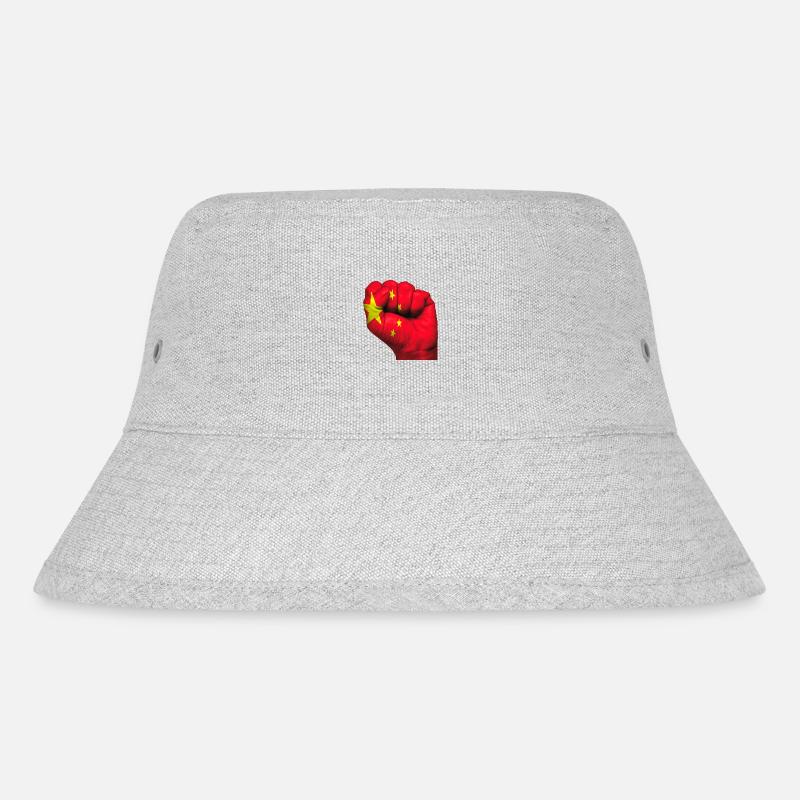 Faust China - Stanley/Stella recycelter Bucket Hat - Grau meliert