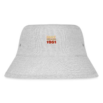 72. Geburtstag Mai Jahrgang 1951 Geschenkidee - Stanley/Stella recycelter Bucket Hat - Grau meliert - Vorne