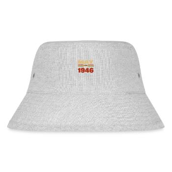 77. Geburtstag Mai Jahrgang 1946 Geschenkidee - Stanley/Stella recycelter Bucket Hat - Grau meliert - Vorne