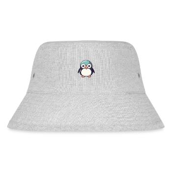 Pinguin - Stanley/Stella recycelter Bucket Hat - Grau meliert - Vorne