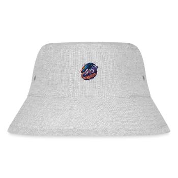 Astronaut chilling on a Pizza - Stanley/Stella Recycled Bucket Hat - heather grey - Front
