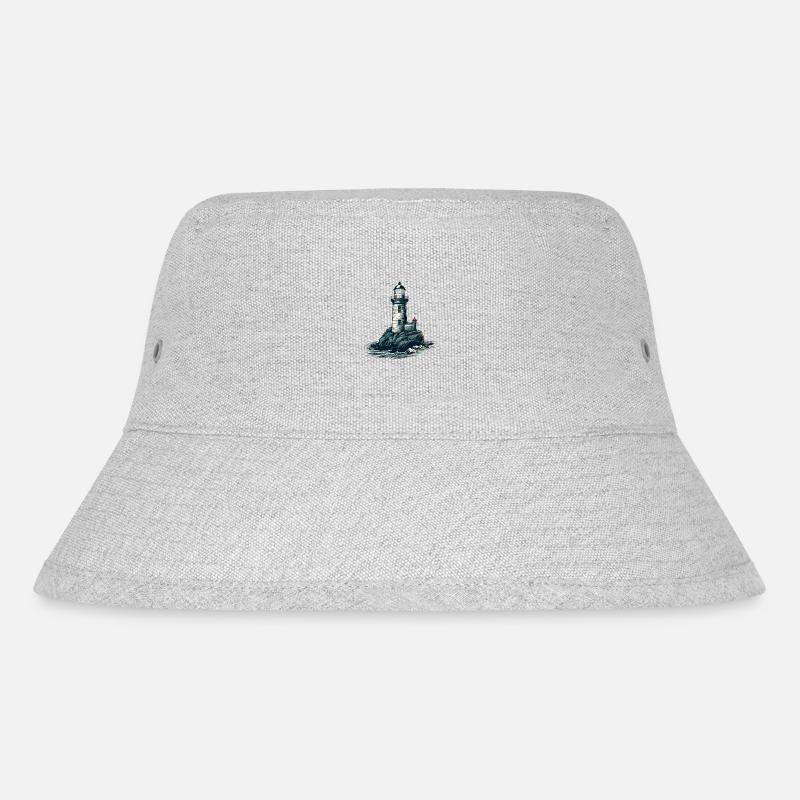 Bretonischer Leuchtturm Nr. 3 - Stanley/Stella recycelter Bucket Hat - Grau meliert