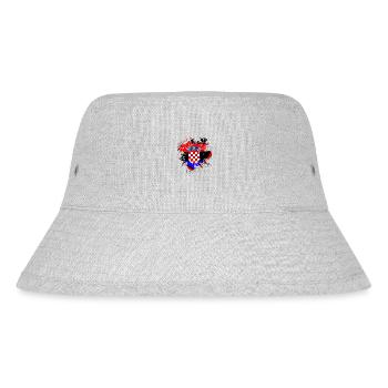 Croatia hrvatska croatia hrv travel europe zagreb - Stanley/Stella Recycled Bucket Hat - heather grey - Front